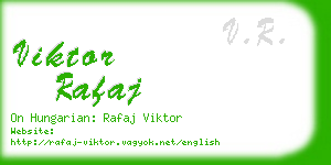 viktor rafaj business card